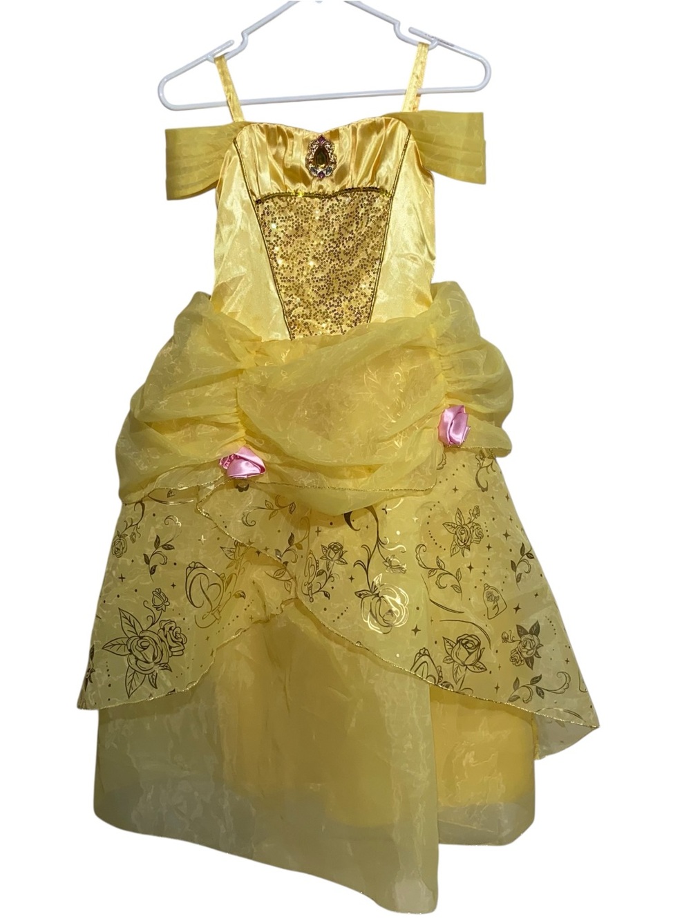 Disney Store Dress Girls 11/12 Belle Halloween Costume Beauty and the Beast